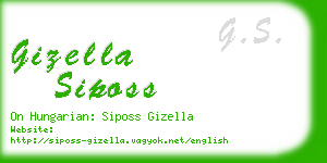 gizella siposs business card